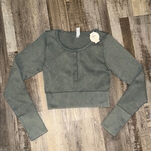 Women's AE Offline Long Sleeve Exercise Top - Gray